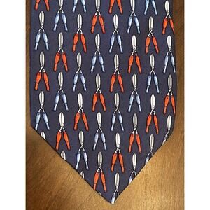 Peter Elliot New York Blue Red Men’s Neck Tie Made in Italy